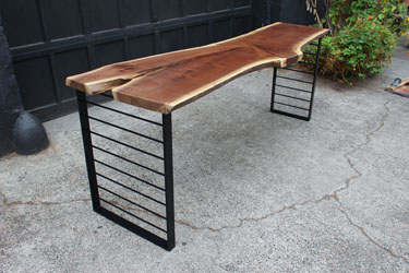 Walnut Ladder Leg Table